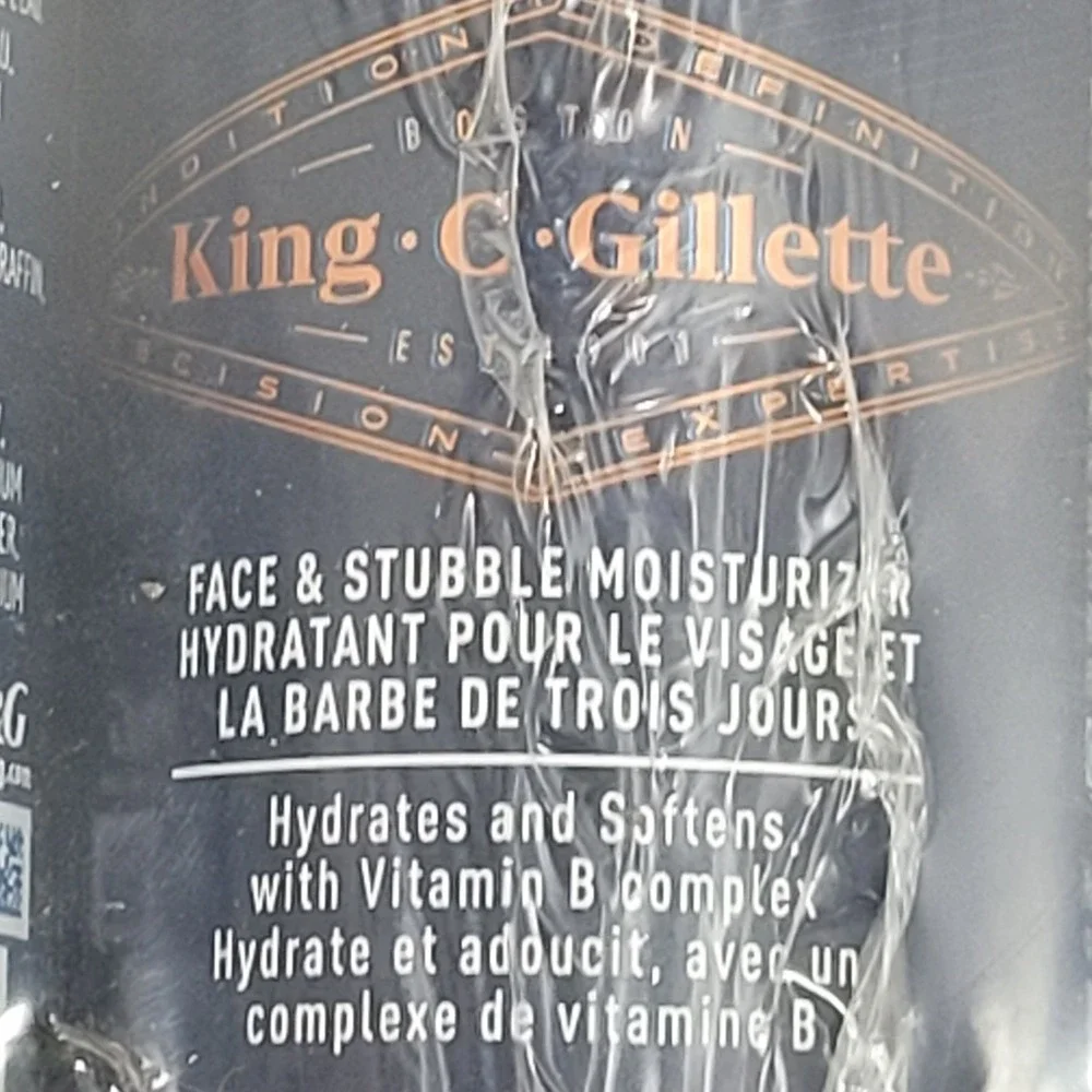 King C Gillette Mens Face & Stubble Moisturizer 3.4 oz Lot of 3 Vitamin B